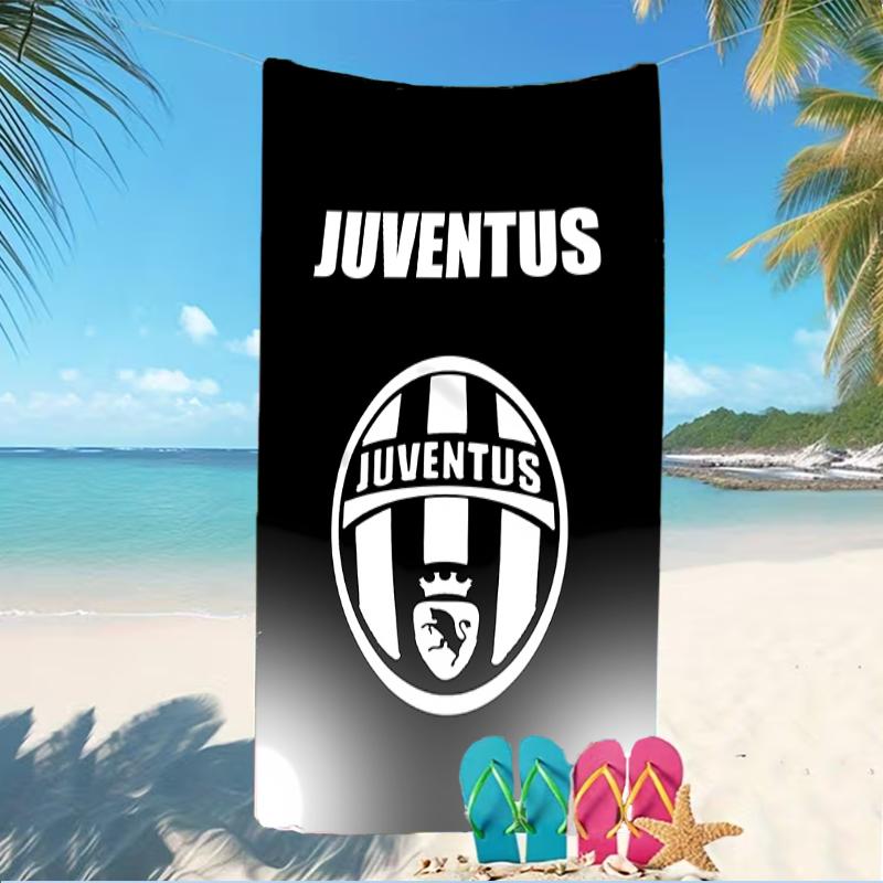 Beach Towel with Juventus FC logo Pattern - soft,absorbent,machine washable Lightweight&Modern,swimming,Travel Essentials