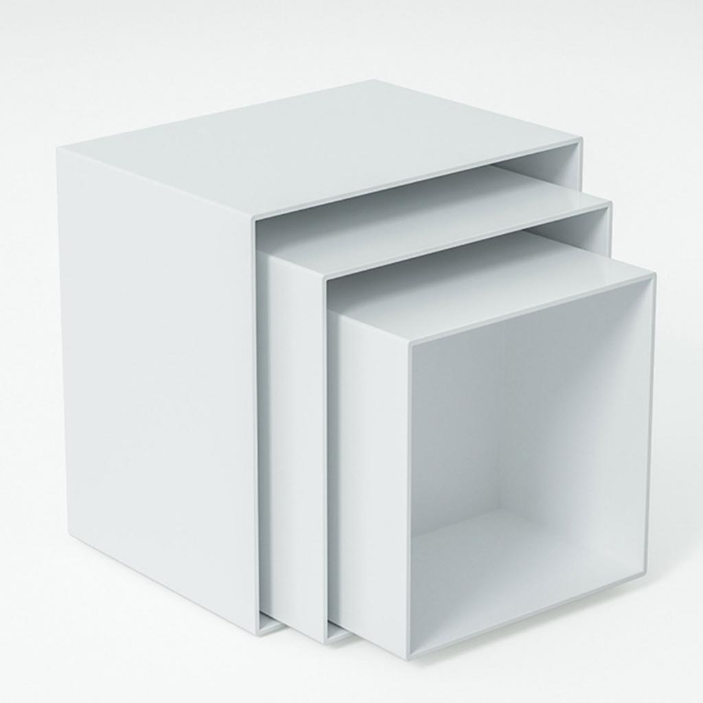 7x Acrylic Cube Display Box Riser 5 Sided for Collection Cosmetics Catering