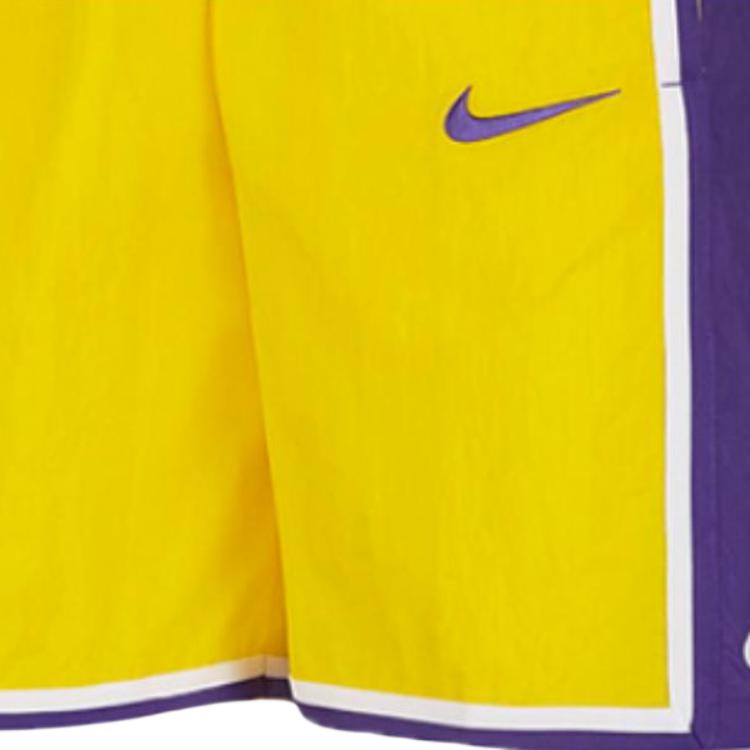 Nike Los Angeles Lakers Courtside Heritage NBA Drawstring Straight-Leg Sports Shorts Men Bottoms Amarillo-Yellow Cv5603-728