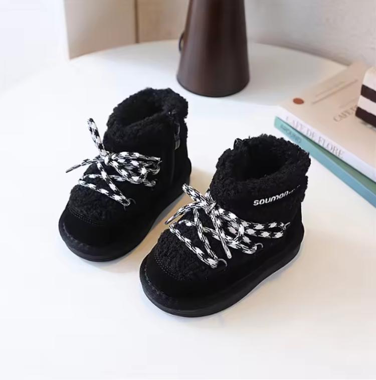 

2026 New Winter Children Snow Boots Warm Plush Rubber Sole Toddler Kids Sneakers Infant Shoes Fashion Boys Girls Boots EU 21-30 30(insole 19 cm)