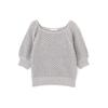 Proportion Body Dressing Openwork Knit Gray Women's Lamé Sweater,