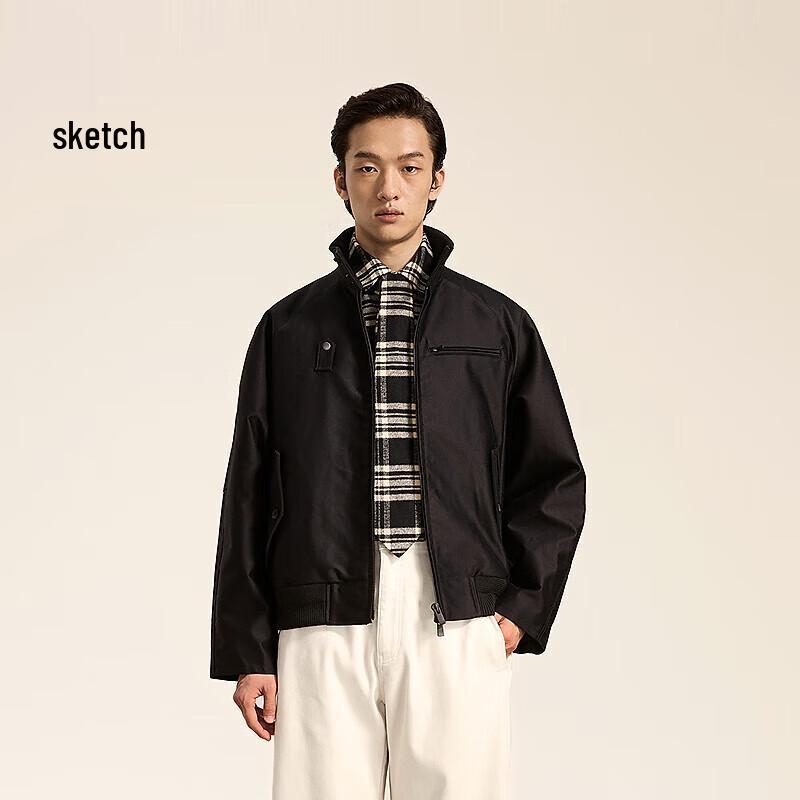 

CROQUIS Men s 2025 Spring Stand-Collar Loose Casual Jacket 9O0617440 S