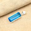 Dazzling Blue Topaz Gemstone Handmade 925 Solid Sterling Silver Jewelry Pendant For Women