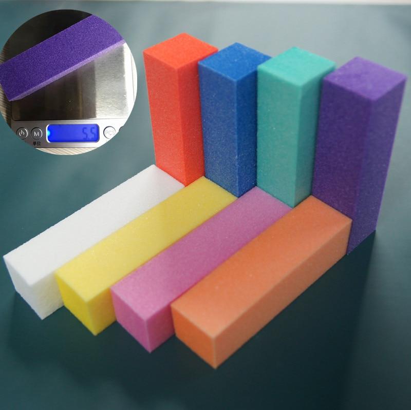 5ks Nehtové pufry Sponge Pilník pro UV gel Bílý Pilník Buffer Block Lesk Manikúra Pedikúra Broušení Nail Art Tool Krása Zdraví
