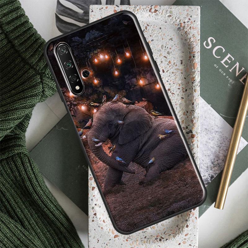 Indian Animal Elephant For Huawei Nova 10 9 SE 5T 12s 12i 11i Y91 Y90 Y60 Y70 Y72 Y61 P60 Pro P20 P40 P30 Lite Case