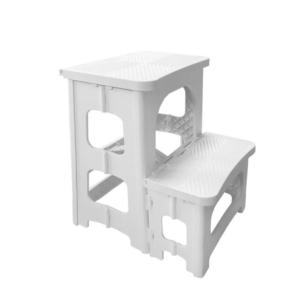 Portable Multi-Functional Two-Step Anti-Slip Folding Ladder Stool