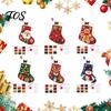 Parent Child Crafting Kits DIY Rhinestone Painting Christmas Stocking Kit, 6 Festive Patterns Crafts with Resin Handmade Gifts for Friends Drills And