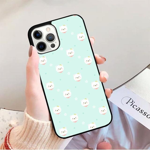 Cute Cartoon Bichon Frise Phone Case for iPhone 17 Air 16 16e 15 Plus for Apple 13 11 12 14 Pro Max Cover coque fundas