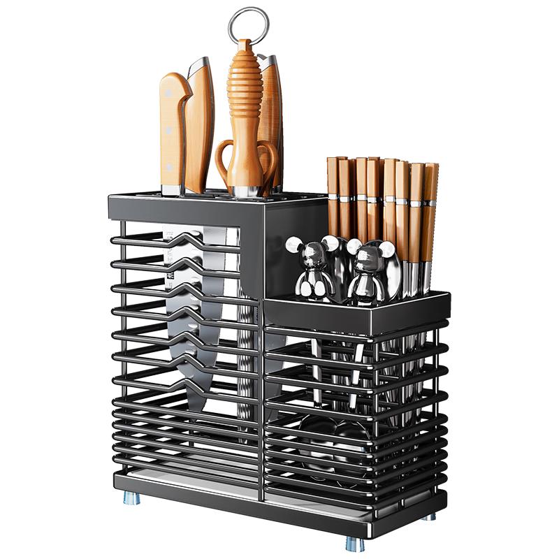Shuaishi 304 Stainless Steel Kitchen Knife & Utensil Drainer Rack