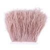 Feather1M Leather Pink Ostrich Feathers Trim 10-22cm Real Ostrich Plumes for Dress Sleeve Jacket Edge Burlesque Carnival Costume Design