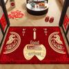 Red Velvet Anti-Slip Door Mat - Year of the Horse 2026 Edition