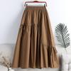 2026 Spring/Summer High-Waisted Slimming Irregular Tie-Up Midi A-Line Women's Skirt