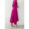 Women Autumn Winter Long Sleeve V Neck Irregular Slit Long Dress
