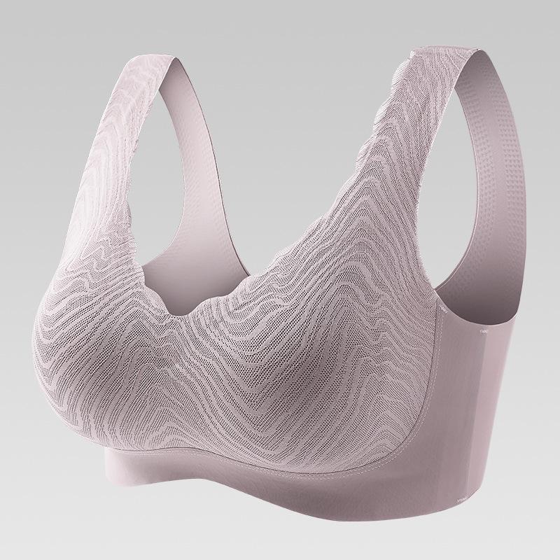 

Home no steel ring underwear women gather seamless thin zero bondage collection breast beauty back one piece sleep bra autumn XXL світло-коричневого кольору