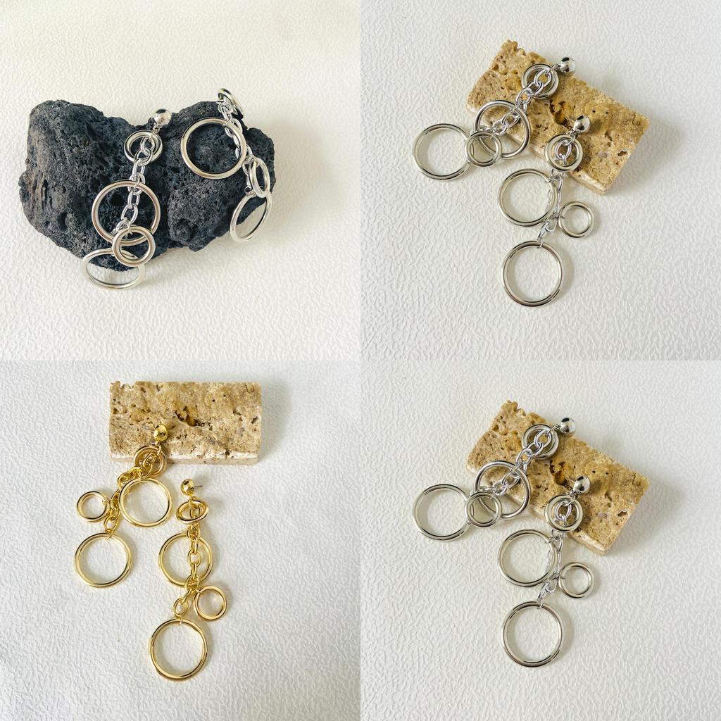 Elegant 2023 Summer Vintage Alloy Long Circle Earrings For Women Fashionable Geometric Design