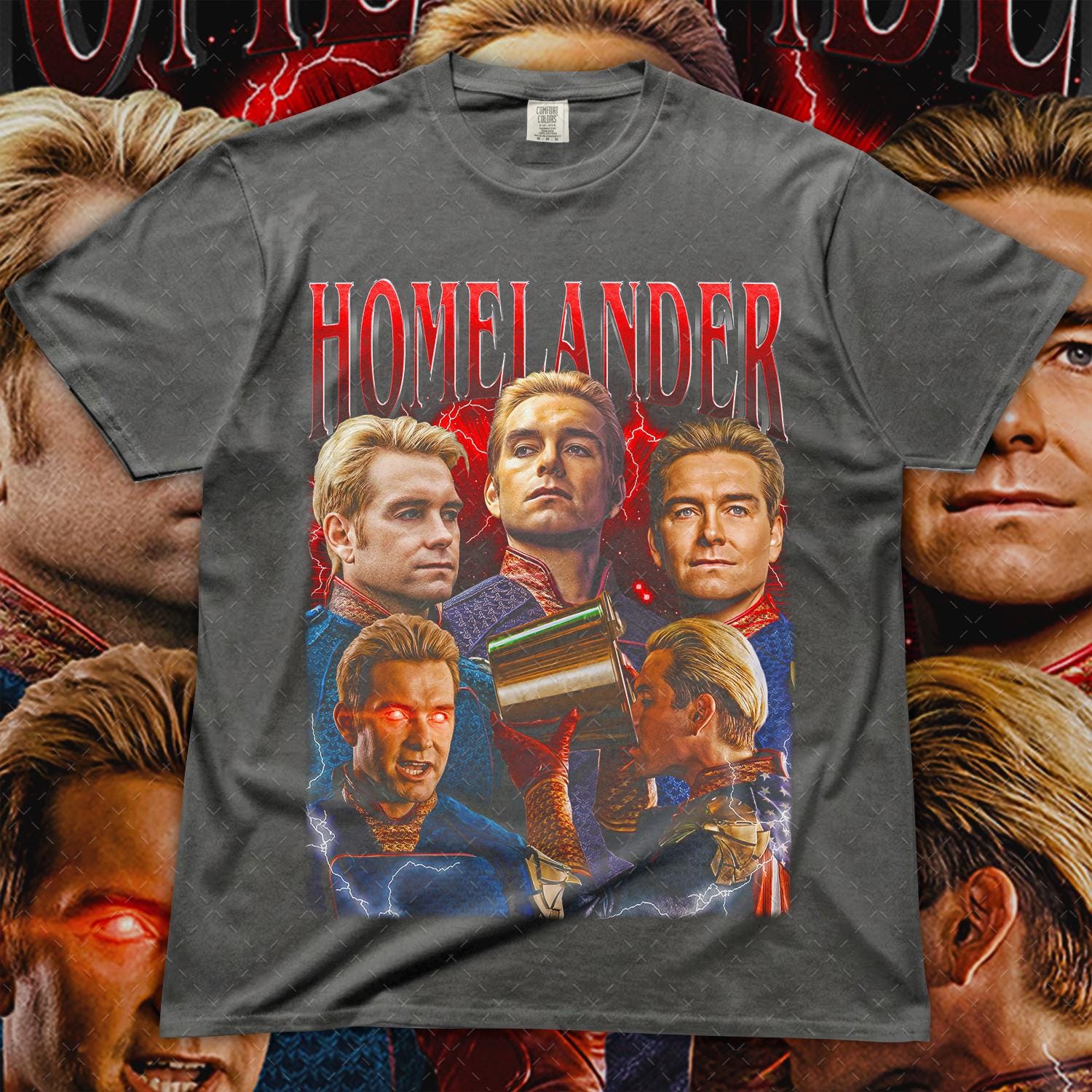 

Vintage Homelander Unisex Tshirt The Boys Series Shirt Superhero Tee 2026 Summer New Unisex Women Cotton Oversized Tshirt Y2K M