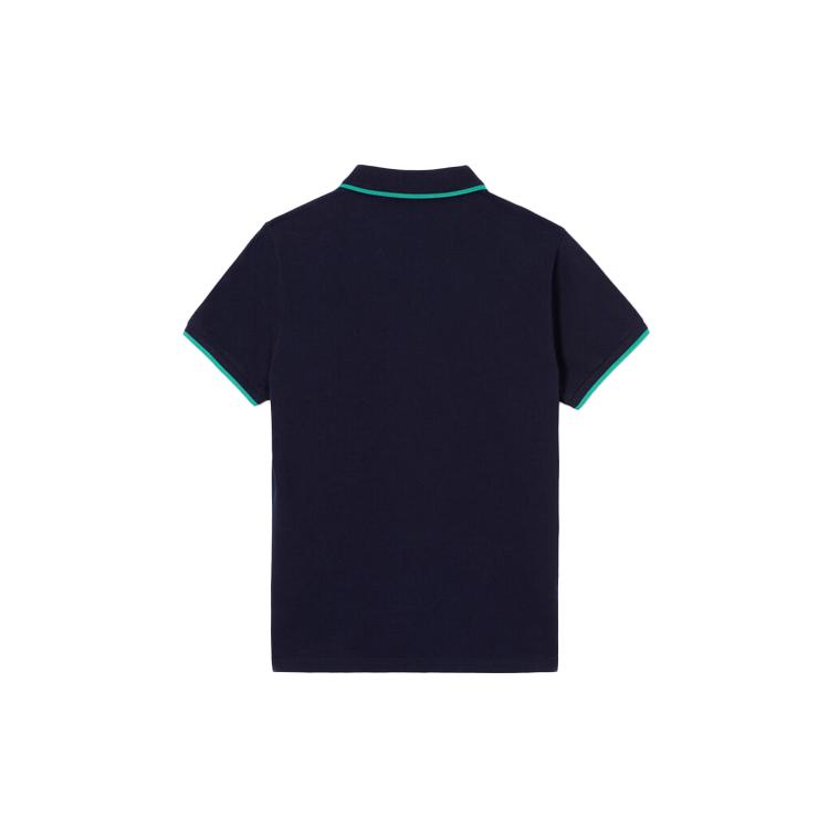 KENZO Polo Shirts Men's Midnight Blue Polo Collar Moderate Straight Fit F665PO0014BA-77