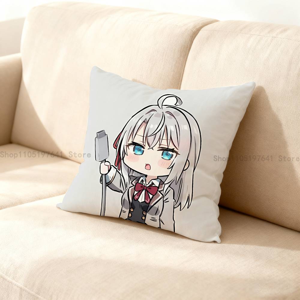 Anime Cute Alya R-Roshidere Pillow Case For Sofa Decor Car Office Room Printing Cushion Cover Decorations And Protector