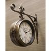 Akizuki Boeki Wall Hanging Double Sided Clock Station Clock Wall Store Wall Clock Station Antique European Retro Style Imported W32 X D10 X H36cm X