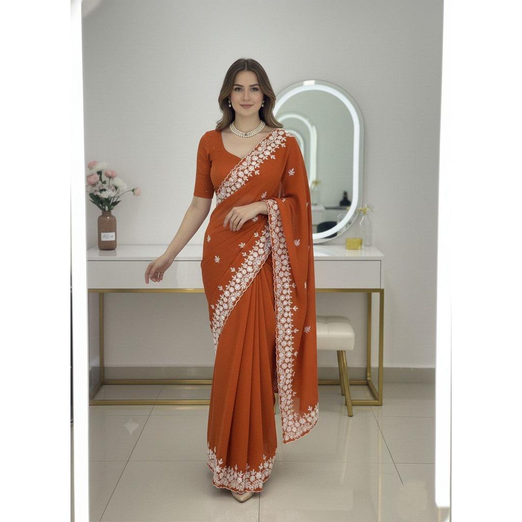 Royal Black Elegance Rangoli Silk Saree