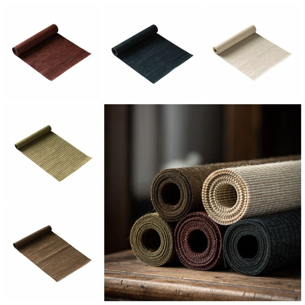 Vintage Linen Tea Mat Waterproof Desktop Protective Mat Teaware Accessories Tea Cloth  Home