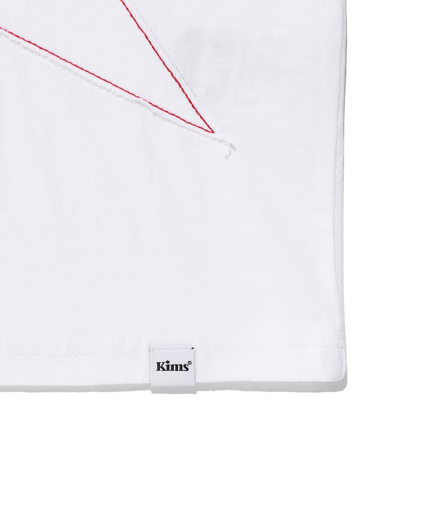 Kimseupeulesikoteunmakes Three Single Star Tee White(Red)