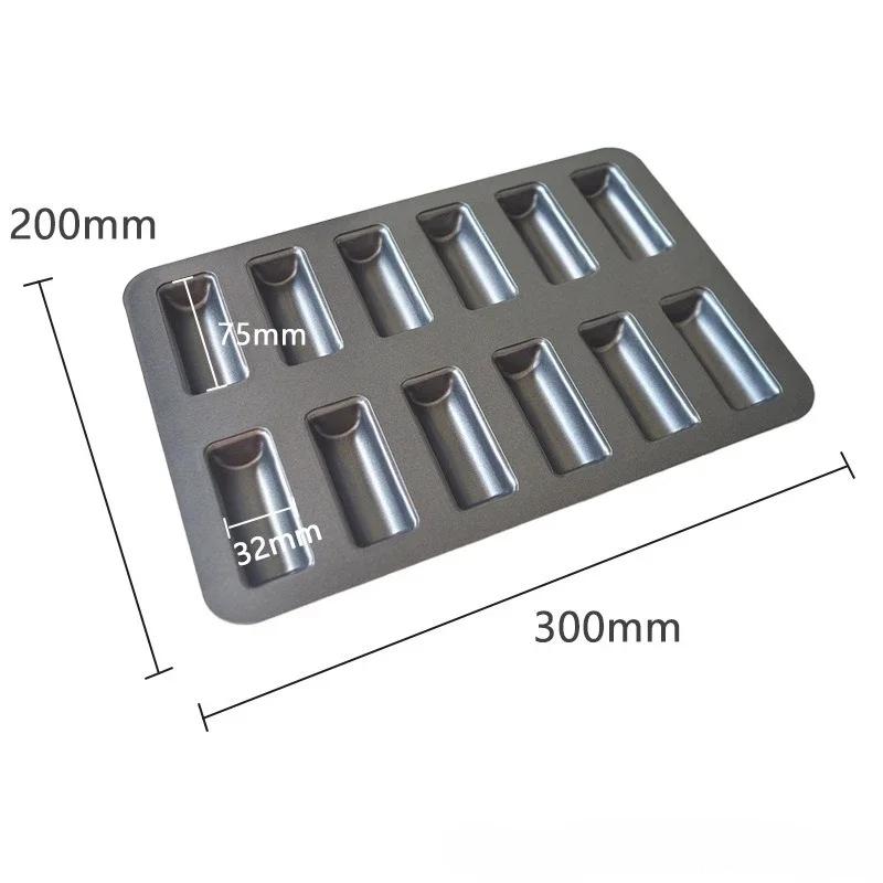 

Japanese Style Cake Mold 12 Hole Black Carbon Steel Home Use Kitchen Decor Baking Bread Baking Accessories Pastry Utensil