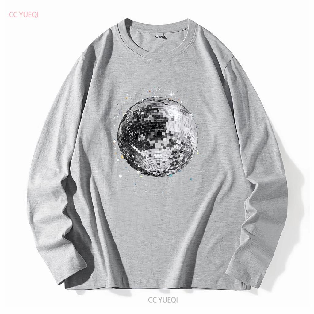 Black and White Disco Ball Club Retro T Shirt  vintage Washed homme Soft streetwear designer clothes Versatile Breathable