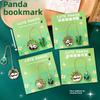 Cartoon Panda Metal Chain Bookmark, Student Cute Reading Page Holder, High Appearance Level Stationery Bookmark Small Gift