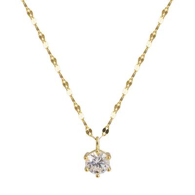 Glänzender Zirkon Dünne Linie Einfache Choker-Halskette Damen Schmuck Collana Bijoux