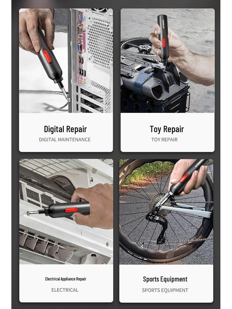 Rechargeable Mini Electric Screwdriver & Drill Tool Set