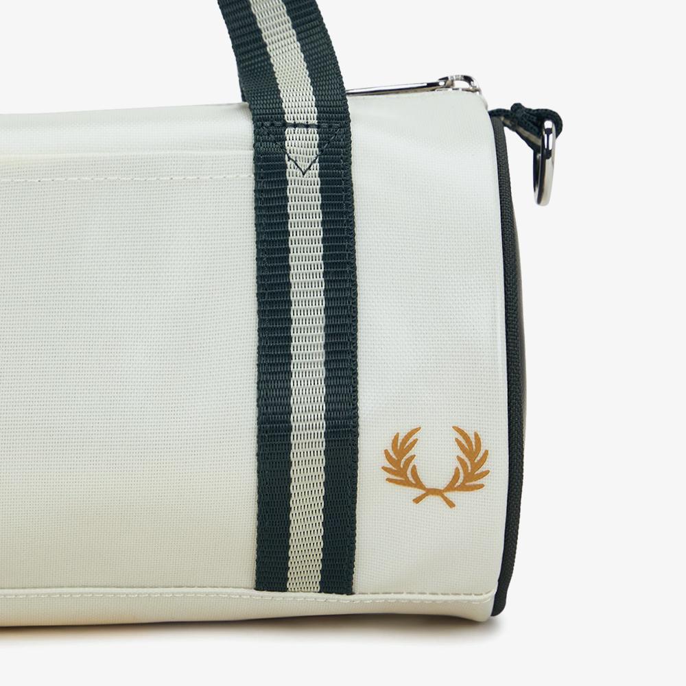 Fred Perry Classic Mini Barrel Bag - Ecru/Night Green Cfpu2519256-V11