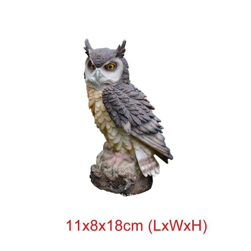 Resin Owl Statue Living Room Decoration Accessories Desk for Home Figurines & Miniatures Desktop Ornament