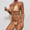 Two-piece Swimsuit for Sunbathing On the Beach, Tied Bikini Suit, Size L Two-piece Swimsuit for Sunbathing On the Beach, Tied Bikini Suit, Size L