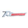 1 X Boční emblém auta 70. výročí 3D Chrome Logo odznak na kufru pro La-nd Cr-uiser LC300 LC200 FJ200 2016-2022 prosinec