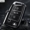 HOT TPU Car Flip Key Case Cover Fob for VW Volkswagen Golf 7 MK7 Tiguan MK2 for SEAT Ateca Leon FR 2 Ibiza for Skoda Octavia A7