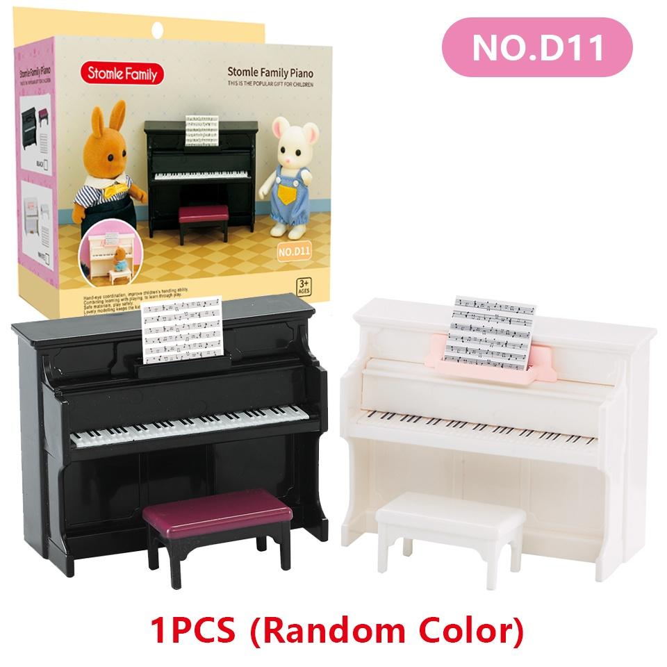 

1:12 Miniature Furniture Forest Family Kitchen Toy Dining Table Dollhouse Accessories Bathroom Pretend Play For Girl Gifts Toys