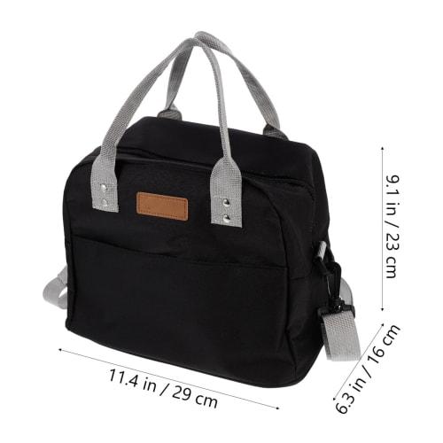 TOYMYTOY Cooler Bag, Lunch Bag, Insulated, Waterproof, Foldable, Cotton Canvas Fabric, Solid Color, Large Capacity, Easy to Carry, Outdoor, Work, Scho