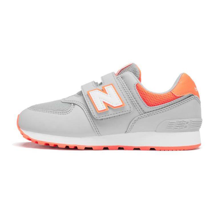 New Balance Nb 574 Fabric Comfortable Sports Durable Lightweight Low Top Running Shoes Kids Running Shoes Gray PV574SG1