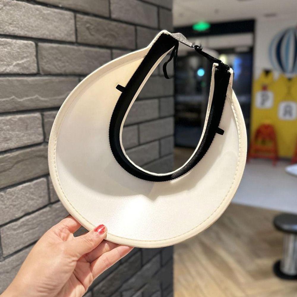 Korean Style Cartoon Sunshade Hat Anti-UV Sun Hat Children's Visor Hat Soft Bear Empty Top Hat Kid