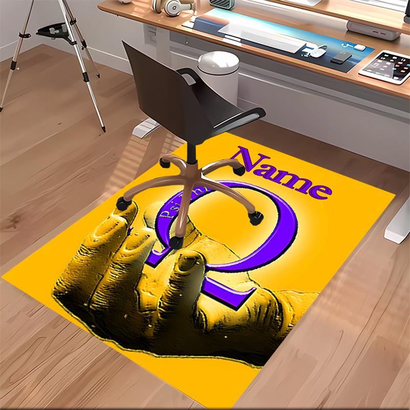Custom personalization Omega Psi Phi Print Area Rug - Soft, Washable Non-Slip Indoor Mat,Living Room,Home&Office Decorative Rug