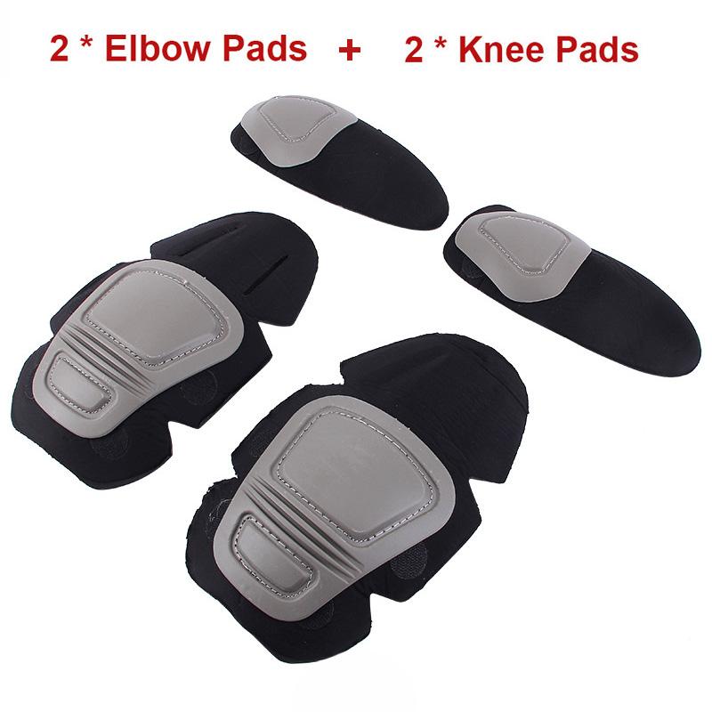 Militarny Taktyczny Kombinezon g2 g3 Nakolanniki i Wsparcie Łokciowe Paintball Airsoft Nakolanniki Interpolowany Zestaw Ochraniaczy Kolan