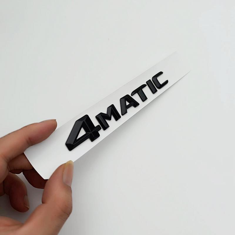 1Pc 3D ABS Chrome Black 4 Matic Logo 4Matic Emblem Letters Nameplate Car Trunk Badge 4matic Sticker Accessories