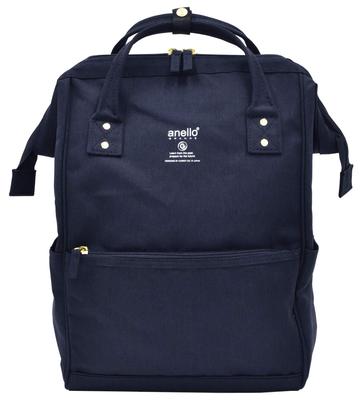 Large Water Heathered Navy [Anello] Capacity, Repellent, Clasp, Backpack, Daypack, GU-B3013,