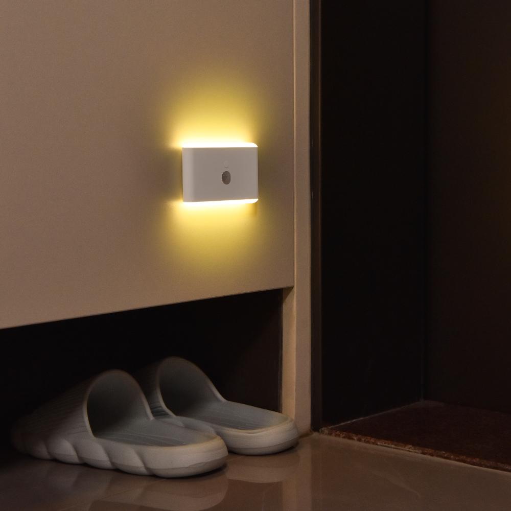 LED Motion Sensor Night Light 3 Modes Stair Lamp Dimmable Lighting with Battery for Indoor Bedroom Cabinet Gift Camping Decor