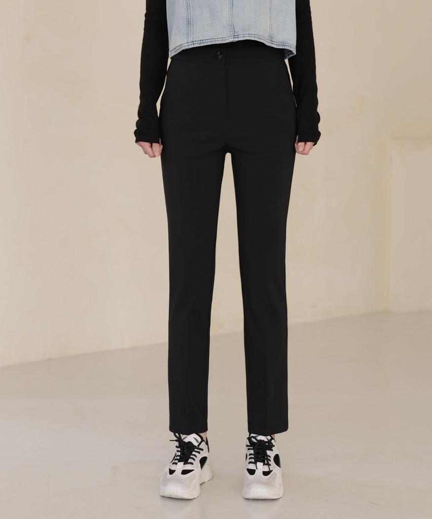 Jikeulib Secret Banding Spandex Slim Fit Straight Slacks