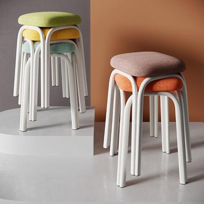 Fabric Stool Economical Small Chair Simple Modern Dining Stool Thick Plastic Bench Household Strong Load-Bearing Capacity
