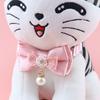 Pet Collar Adjustable Soft Wearable Cute Fashionable Cat Bow Tie Collar for Daily Walking Party Pearl Pendant Bow