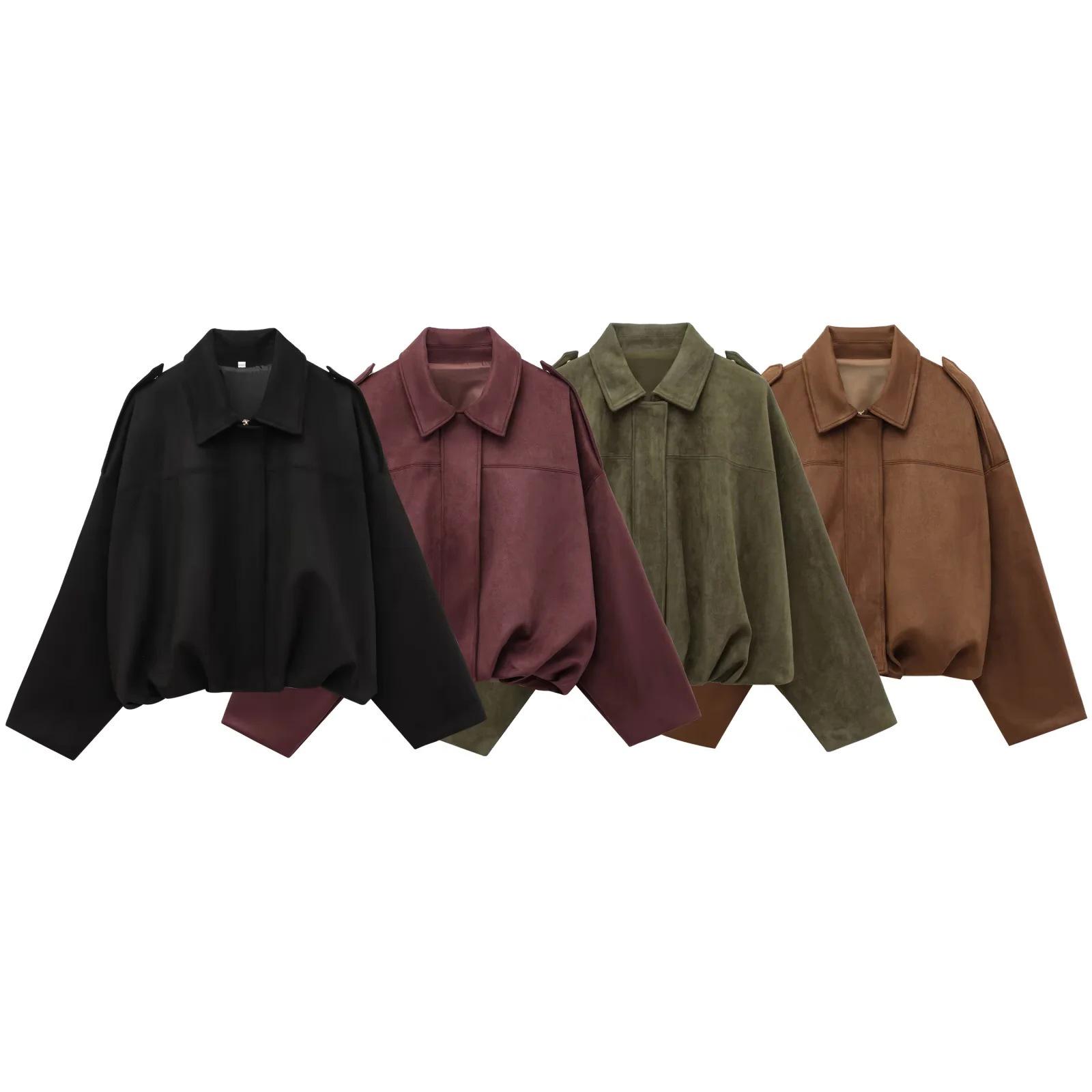 

TAOP&ZA Women s Spring Suede Textured Bomber Jacket 4344155 L