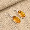 Citrine Gemstone Handmade 925 Sterling Silver Earring Jewelry For Christmas